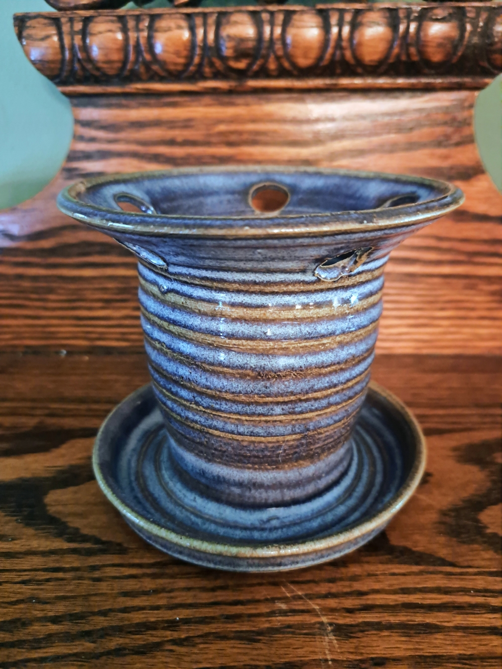Hand Made Hand Thrown Pottery Toothbrush Holder One Of A Kind